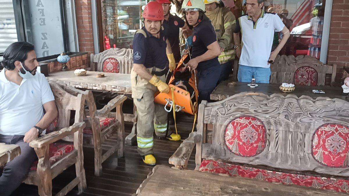 İstanbul'da alacaklılarını dolandırmak isterken apartman boşluğuna düştü
