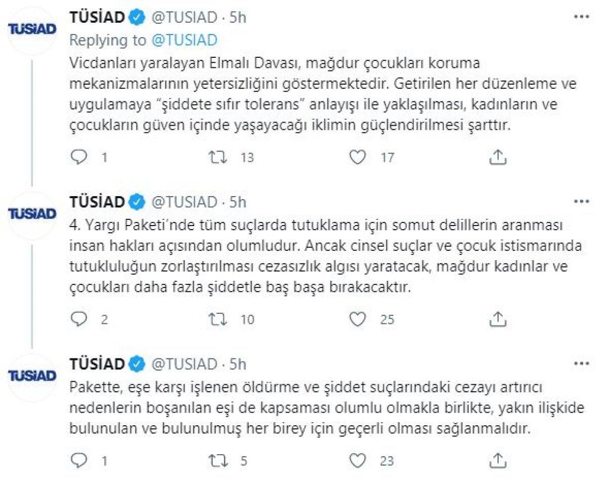 TÜSİAD: İstanbul Sözleşmesi'ne geri dönülsün