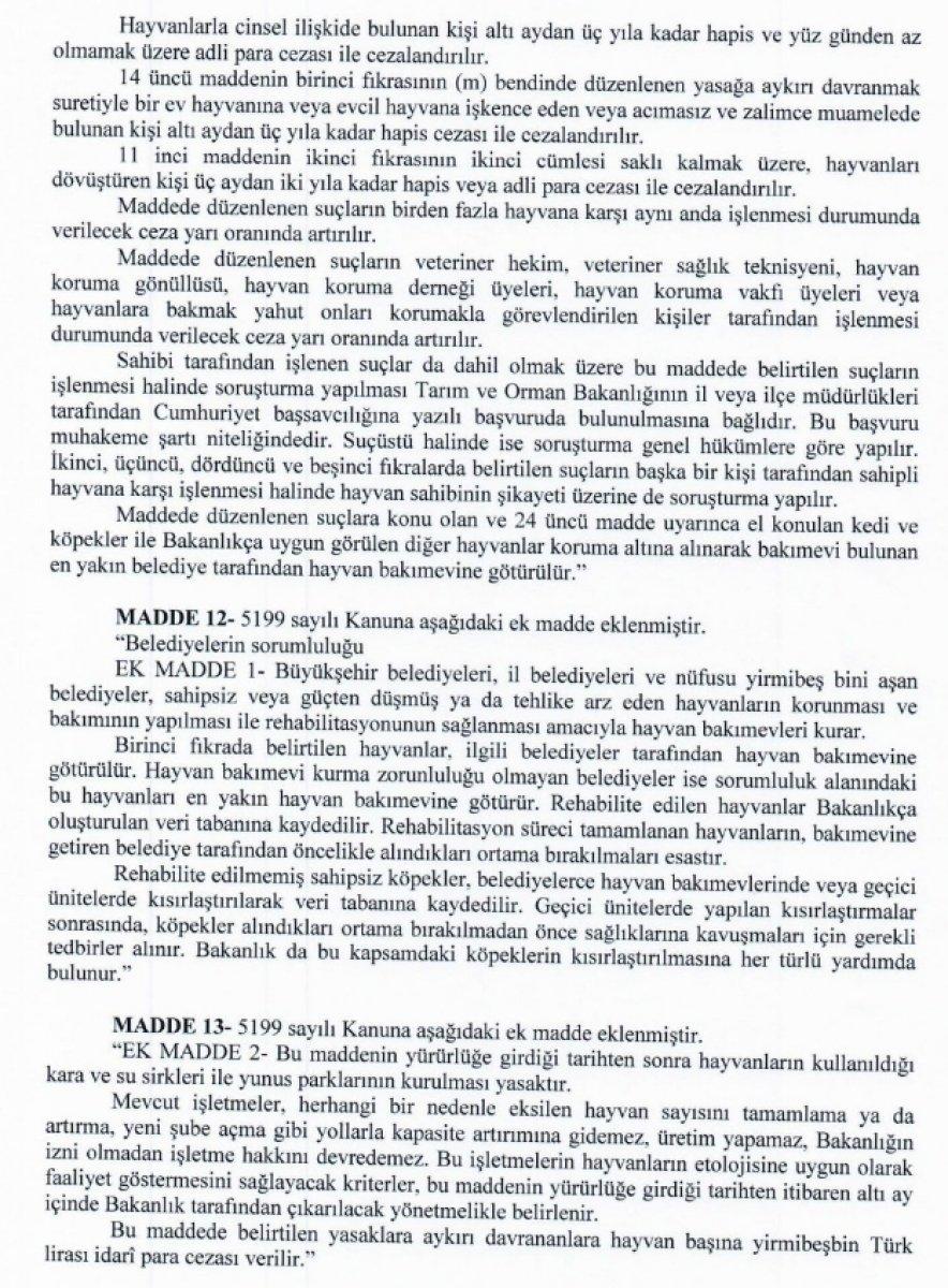 Mahir Ünal: Hayvan Hakları Yasası hazır