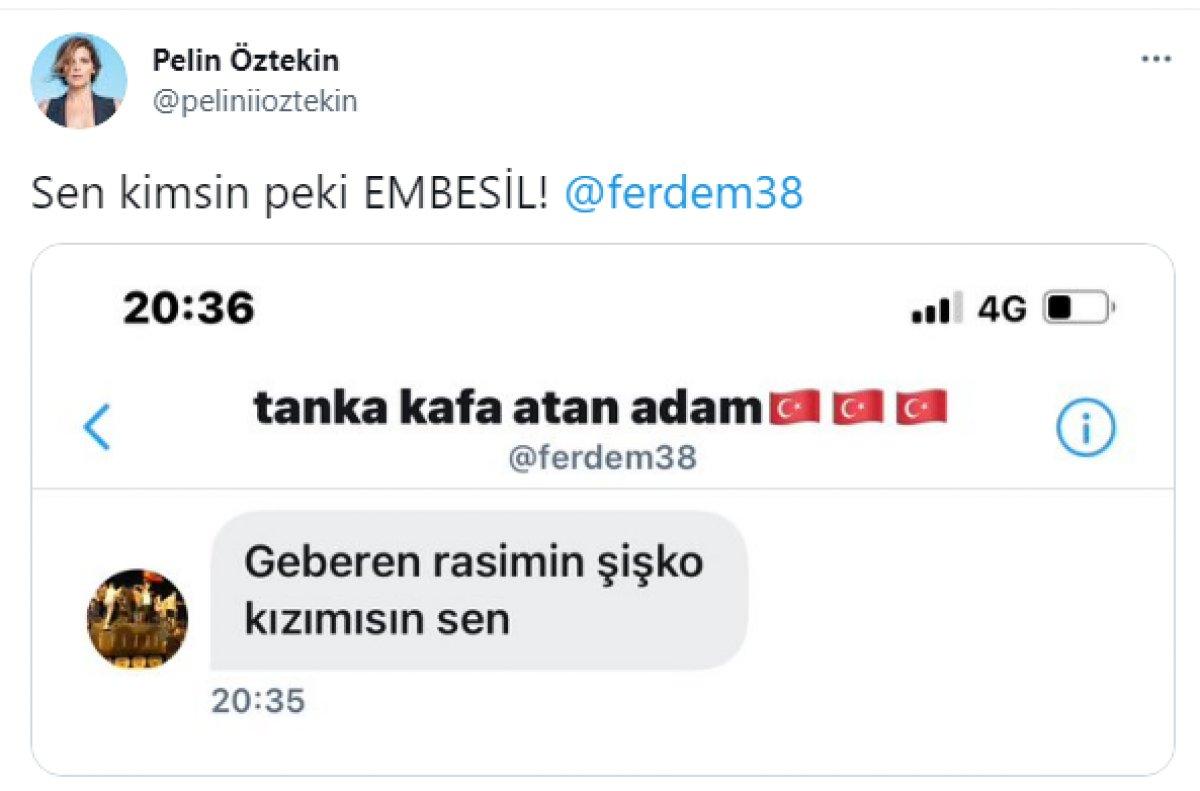 Pelin Öztekin'i kızdıran yorum