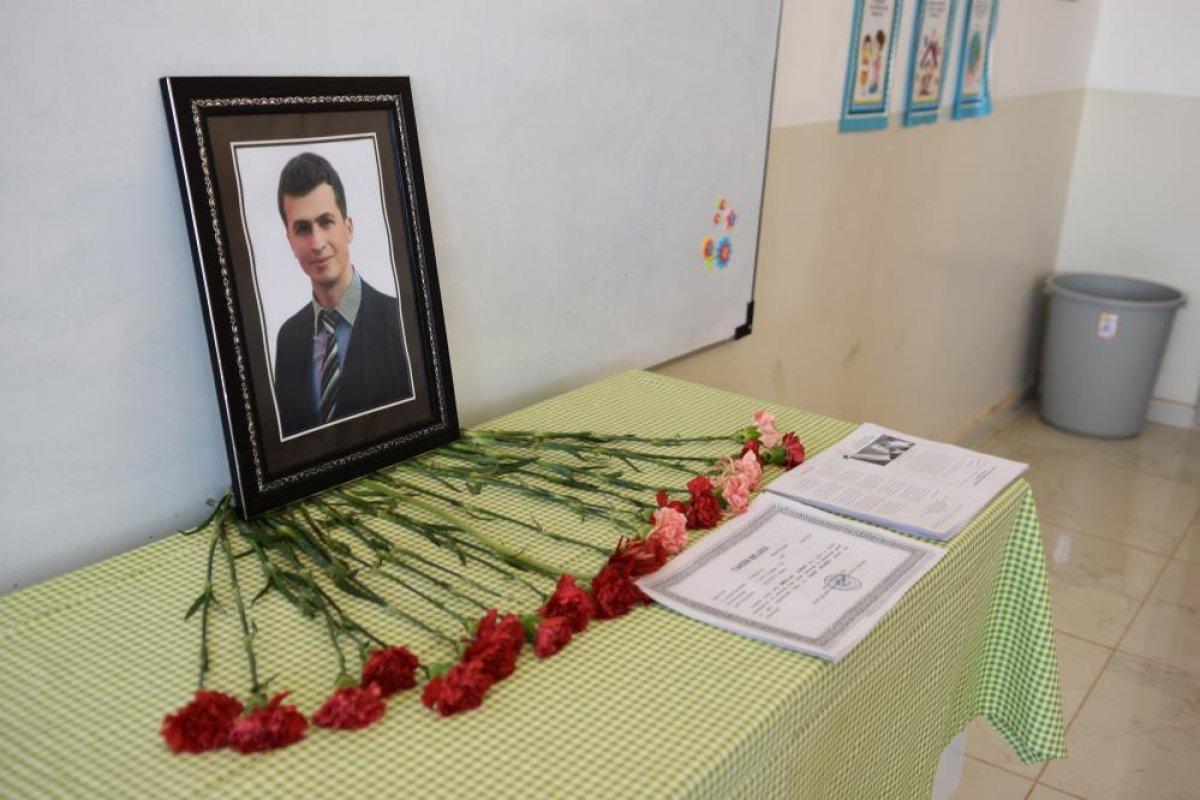 Şehit Necmettin Öğretmen'in okulunda karne töreni buruk geçti