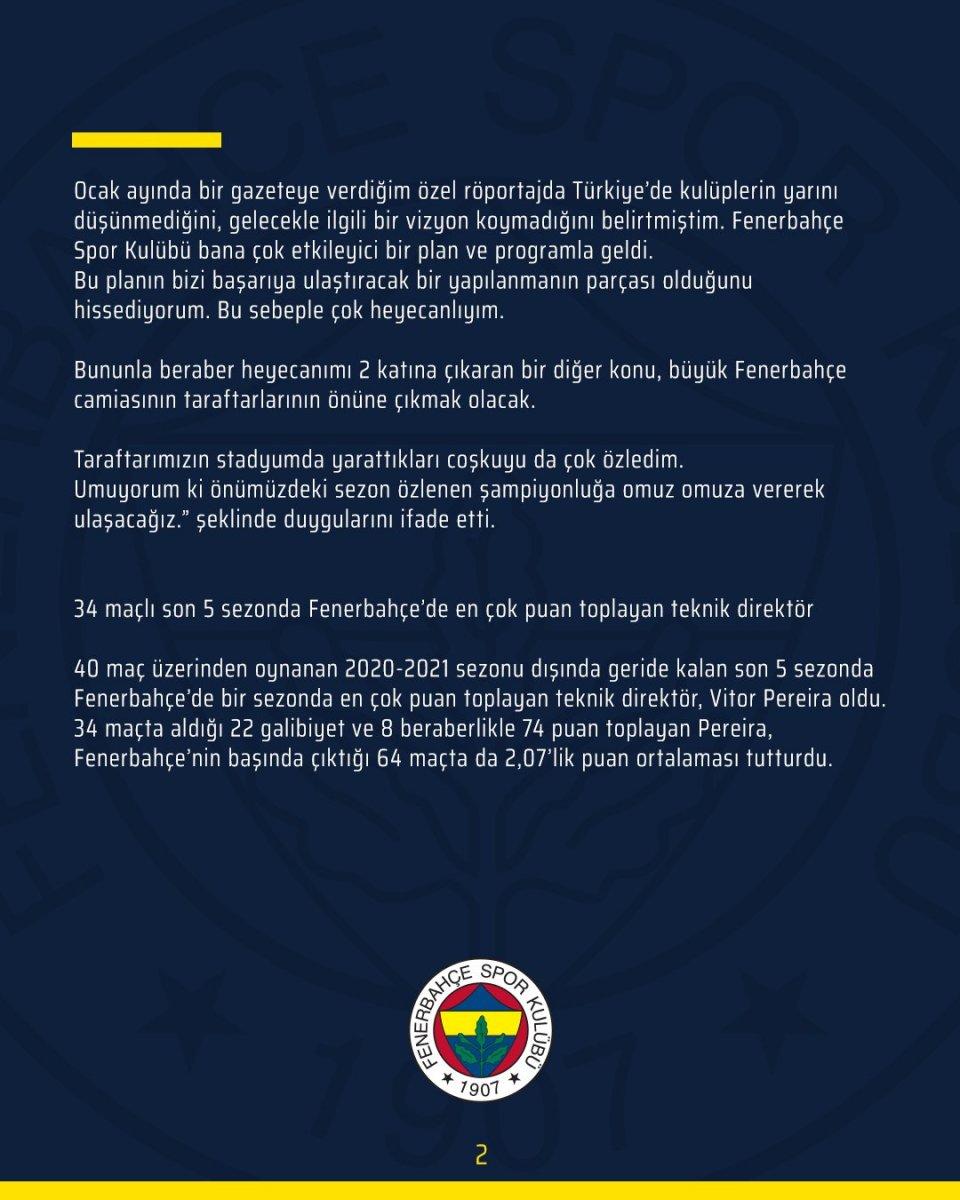 Vitor Pereira Fenerbahçe'de