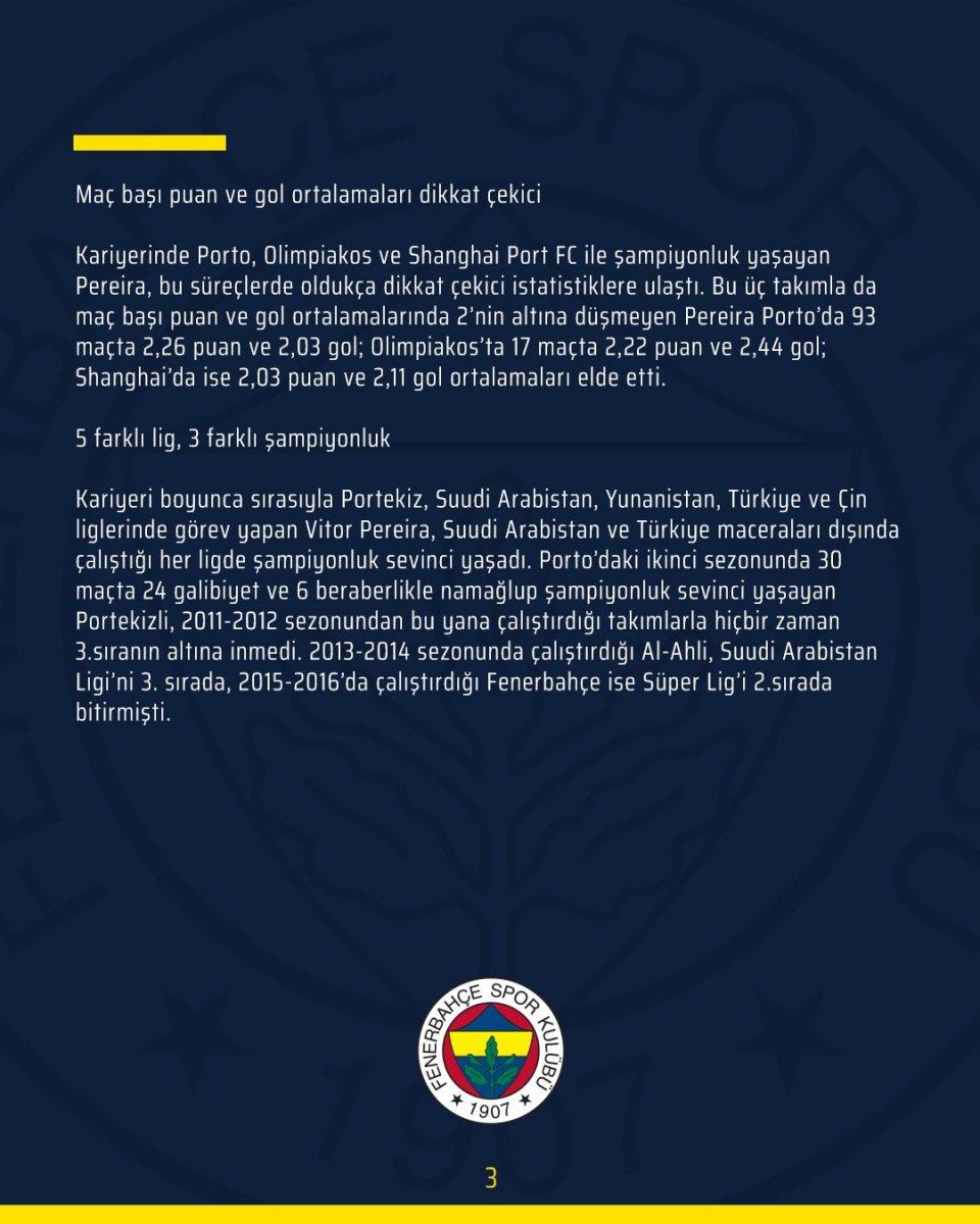 Vitor Pereira Fenerbahçe'de