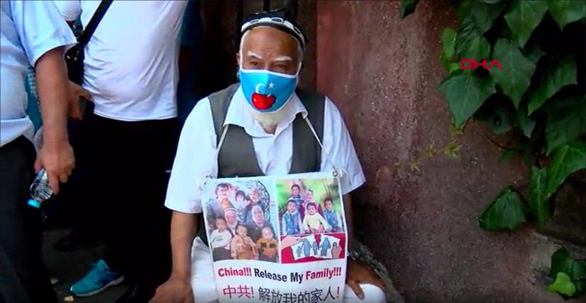 Çin Başkonsolosluğu önünde Doğu Türkistan için protesto