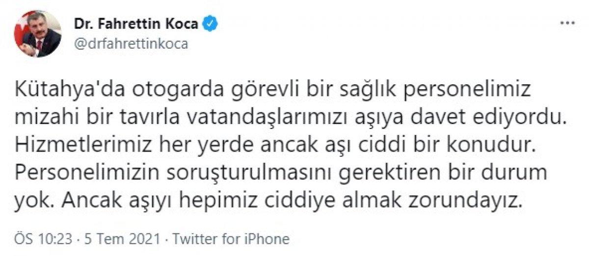 Kütahya Otogarı'nda esprili aşı daveti