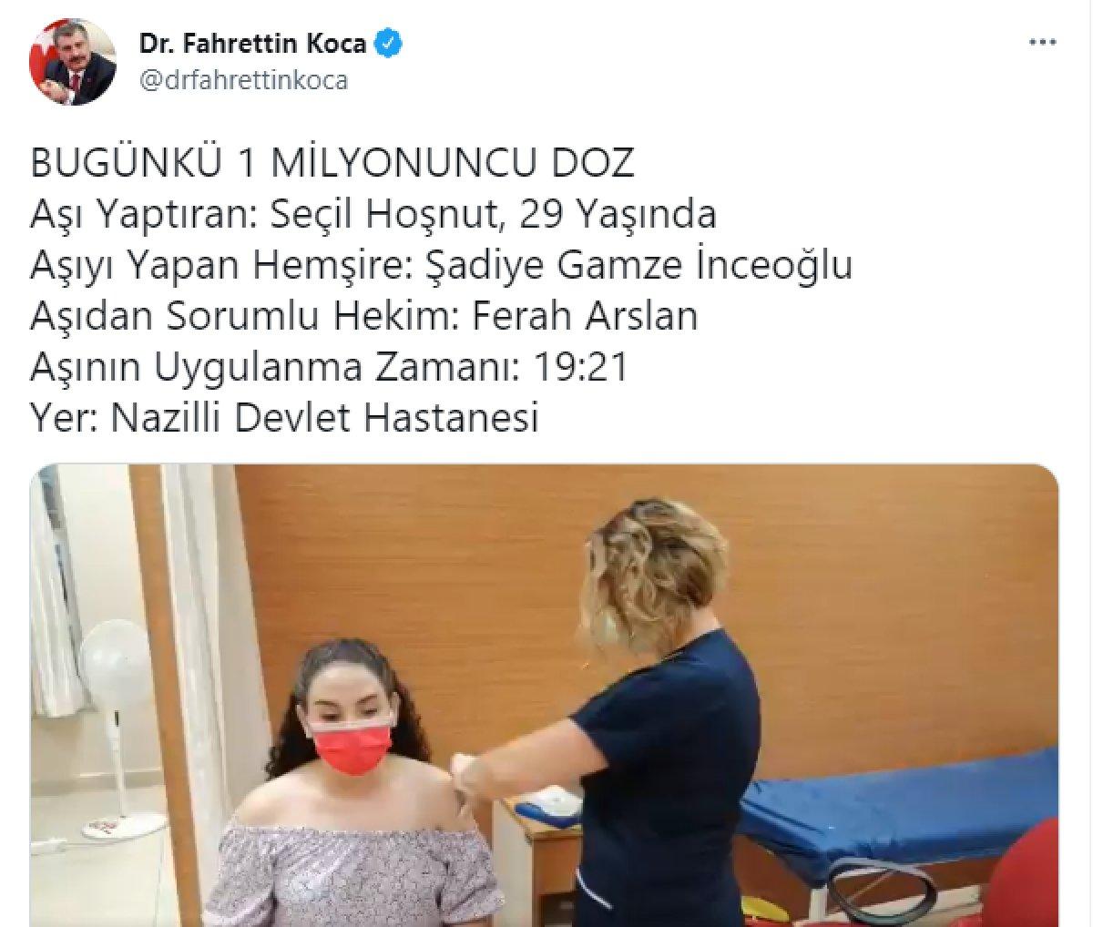 Fahrettin Koca, güncel aşı haritasını ve vaka tablosunu paylaştı