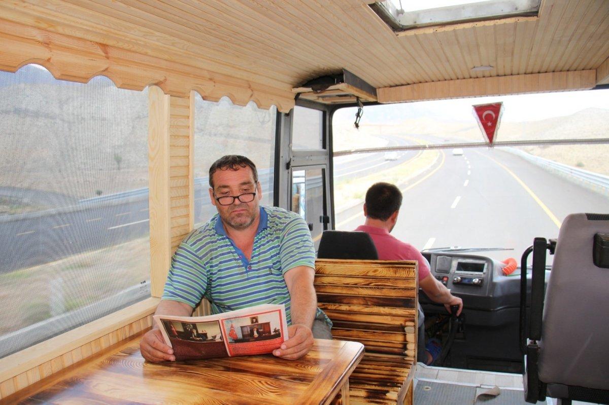 Eski otobüsü karavan yaptı