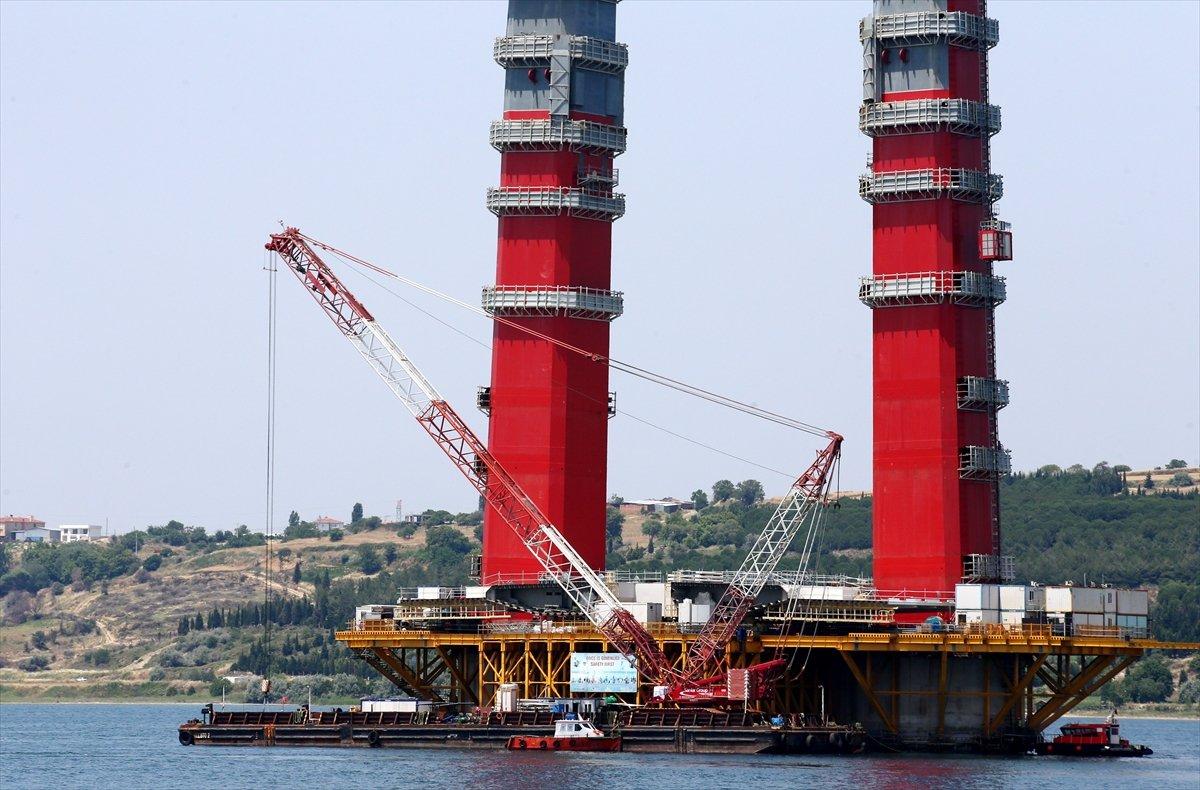 1915 Çanakkale Köprüsü'nün askı halatlarının montajı yapılıyor