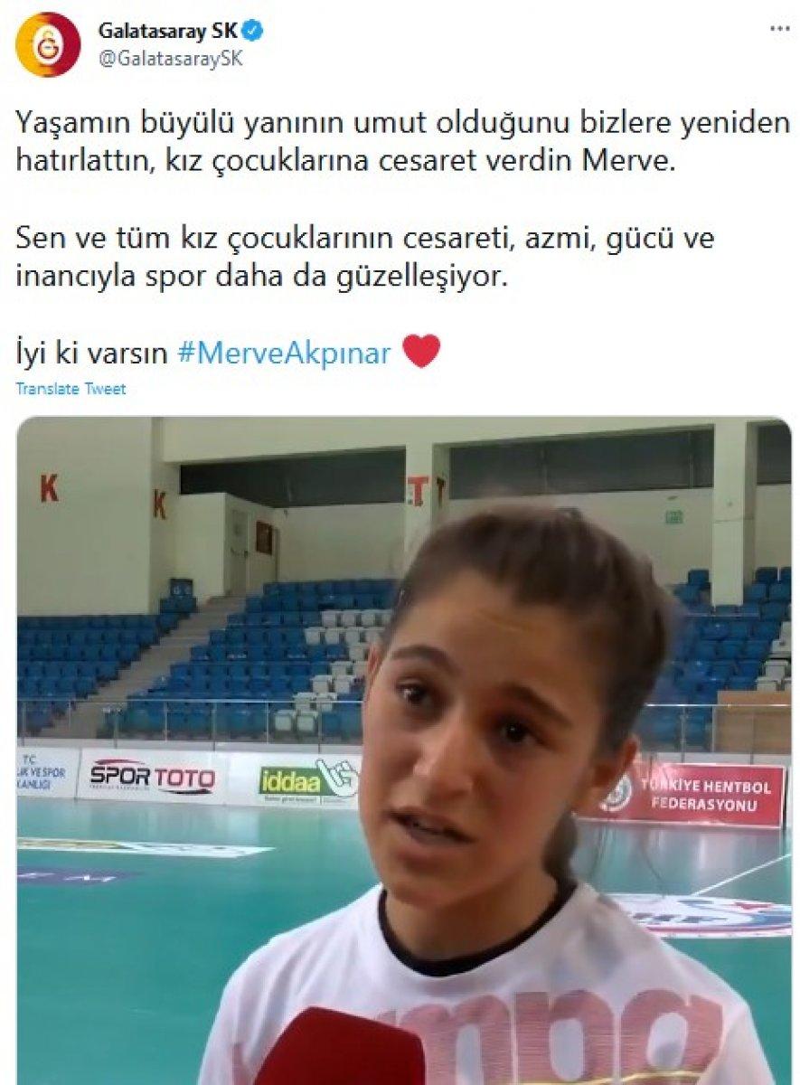 Kulüplerden Merve Akpınar'a destek