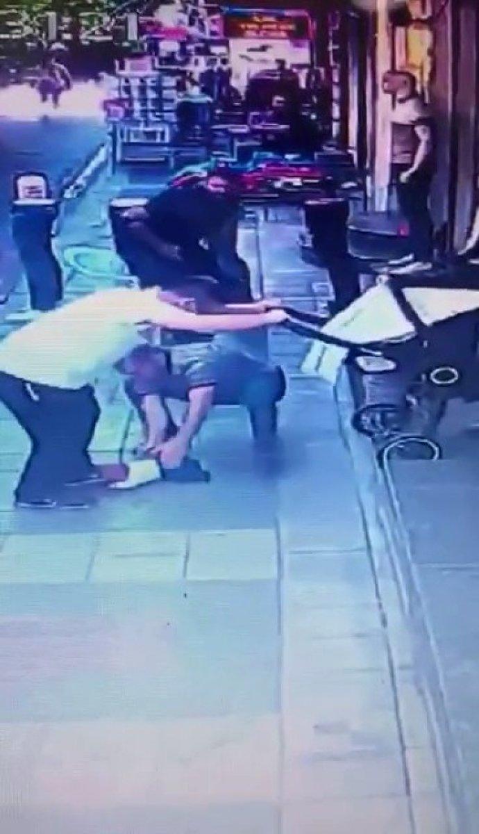 Güngören'de babanın hesapsız hareketi, bebeği arabadan düşürdü