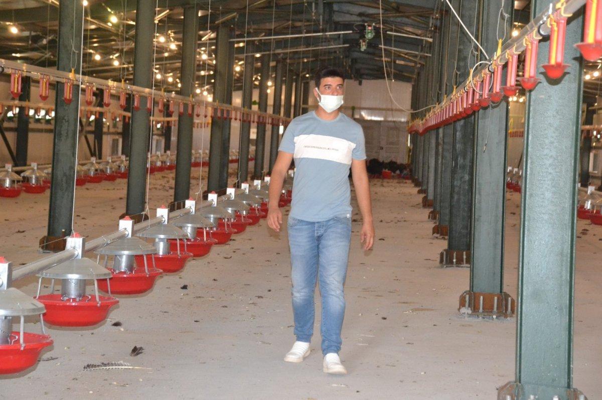 Devlet desteği ile hindi çiftliği kurdu