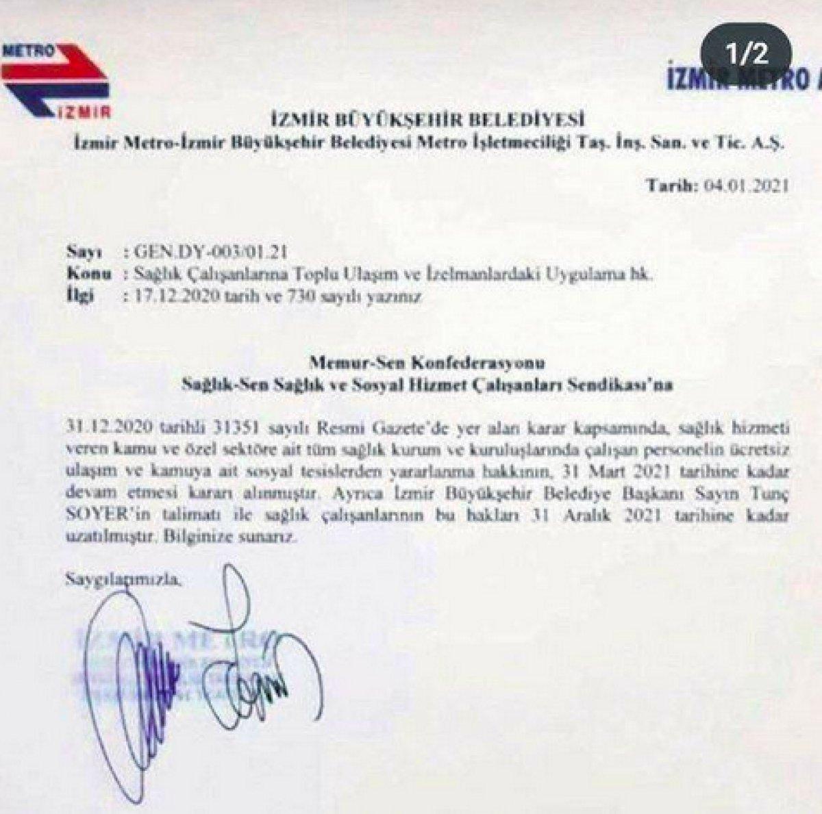 Tunç Soyer: Sağlık çalışanlarına ücretsiz ulaşımı sehven imzaladım