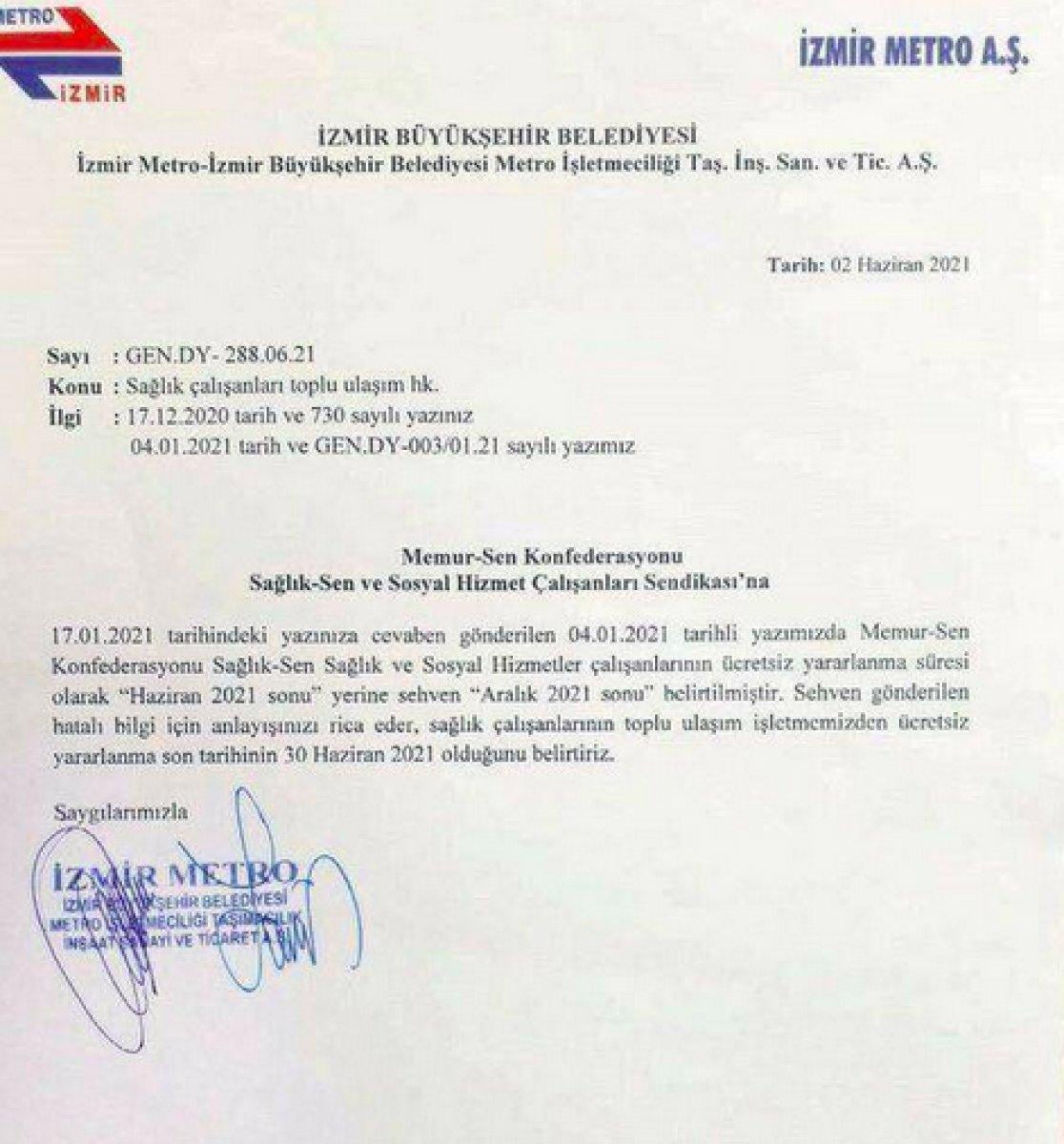 Tunç Soyer: Sağlık çalışanlarına ücretsiz ulaşımı sehven imzaladım