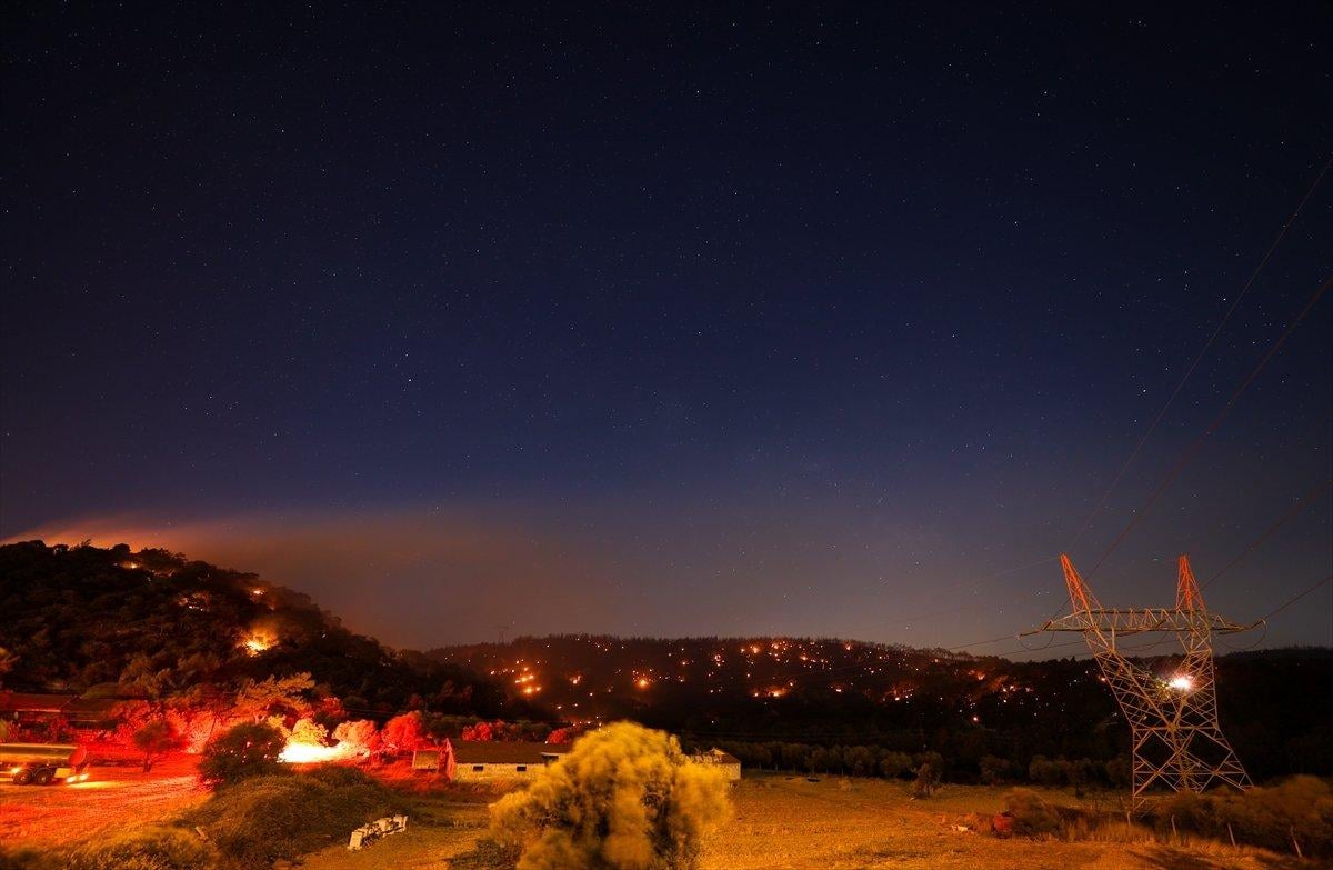 Foça'da orman yangını