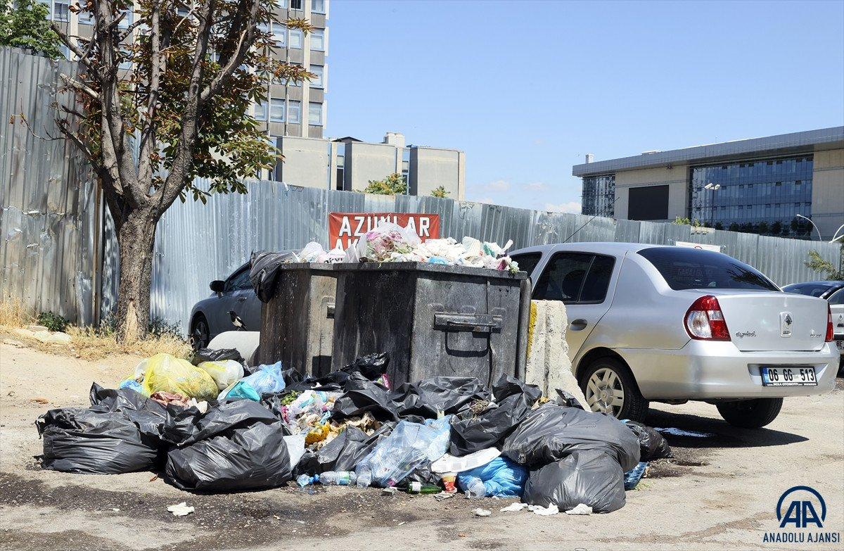 Ankara Çankaya'da çöp krizi