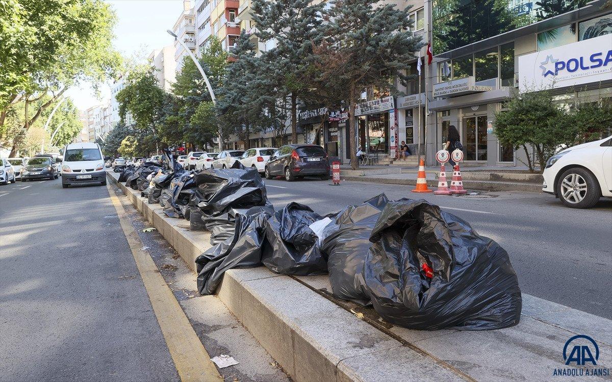 Ankara Çankaya'da çöp krizi