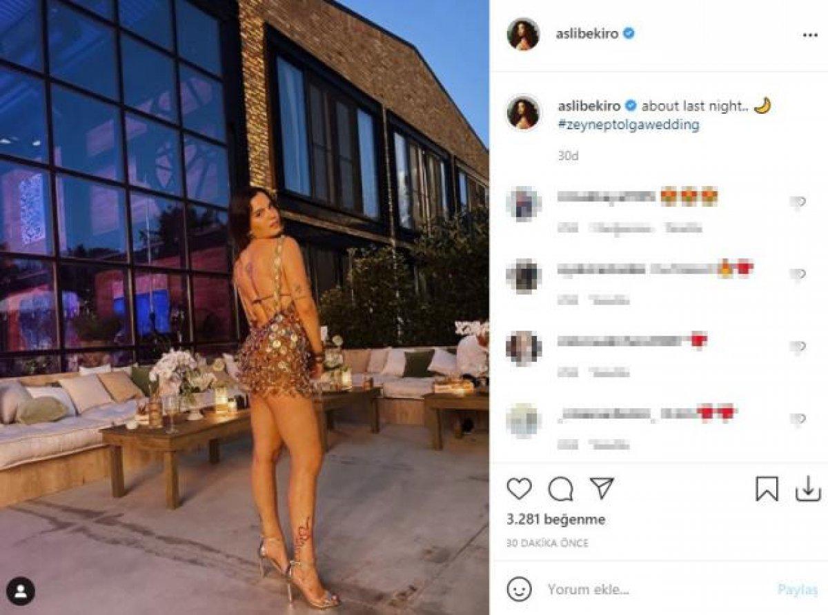 Aslı Bekiroğlu parti kıyafetiyle konuşuldu