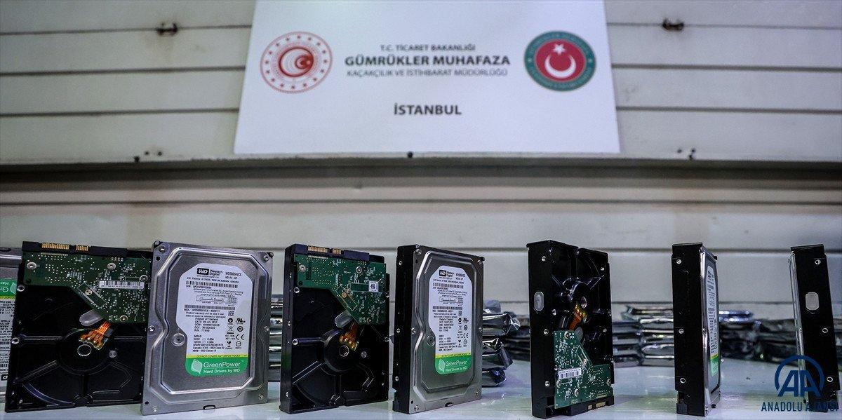 İstanbul’da 4 bin 260 adet kullanılmış ve arızalı hard diske el konuldu