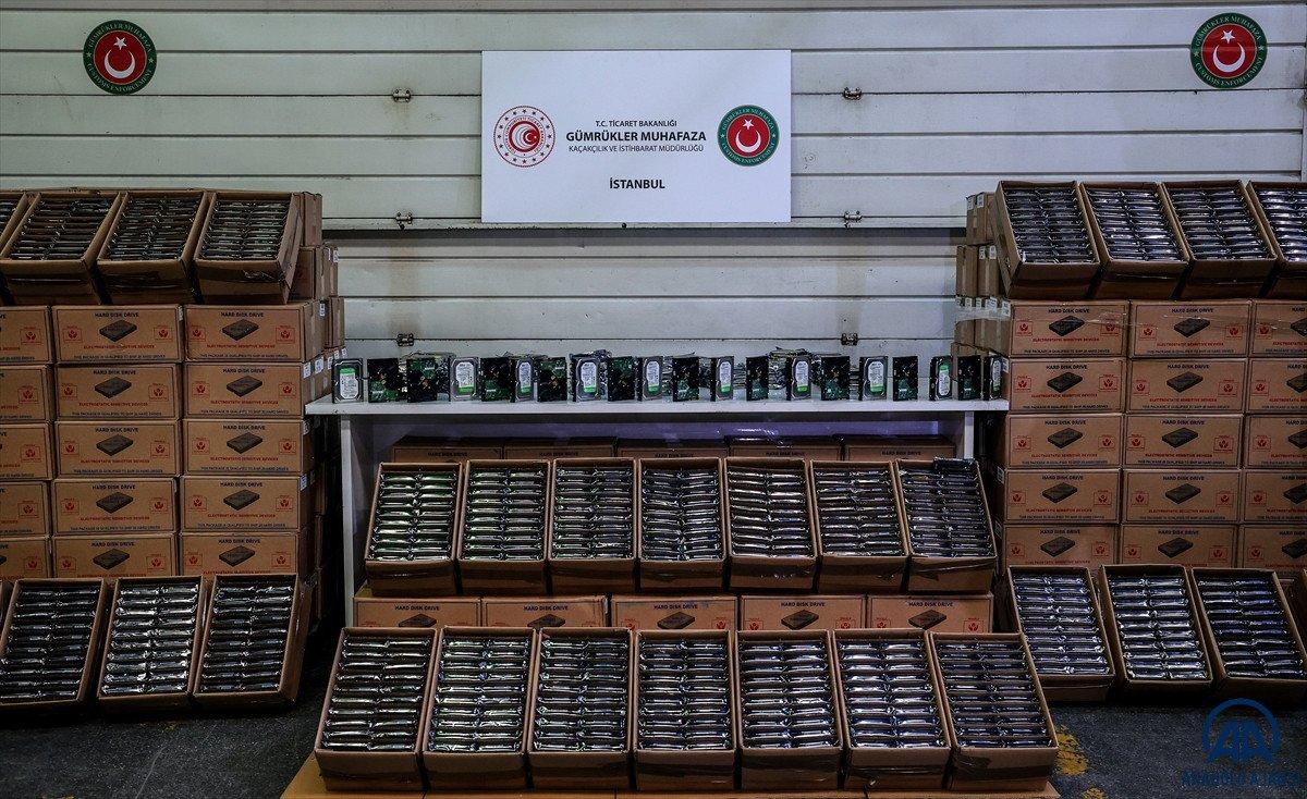 İstanbul’da 4 bin 260 adet kullanılmış ve arızalı hard diske el konuldu