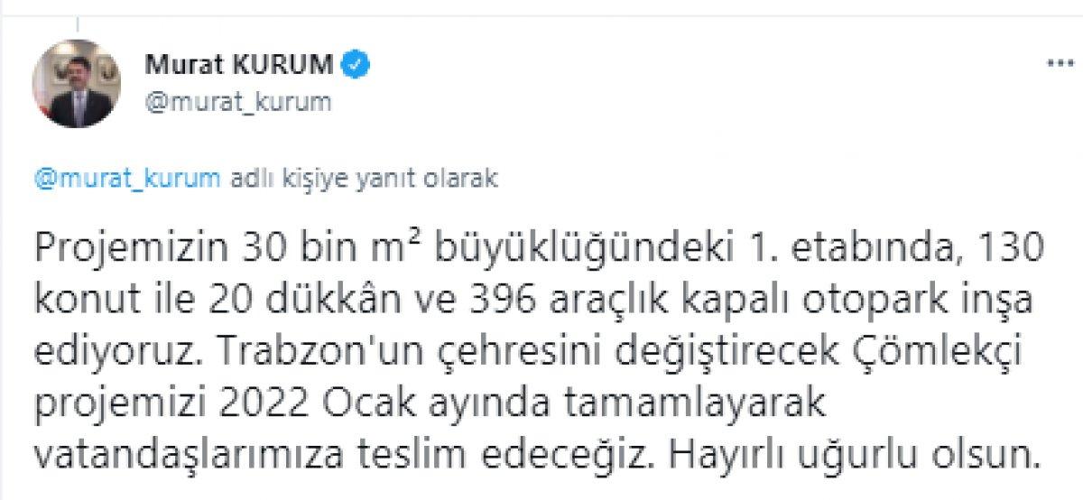 Murat Kurum'dan Trabzon'a kentsel dönüşüm müjdesi