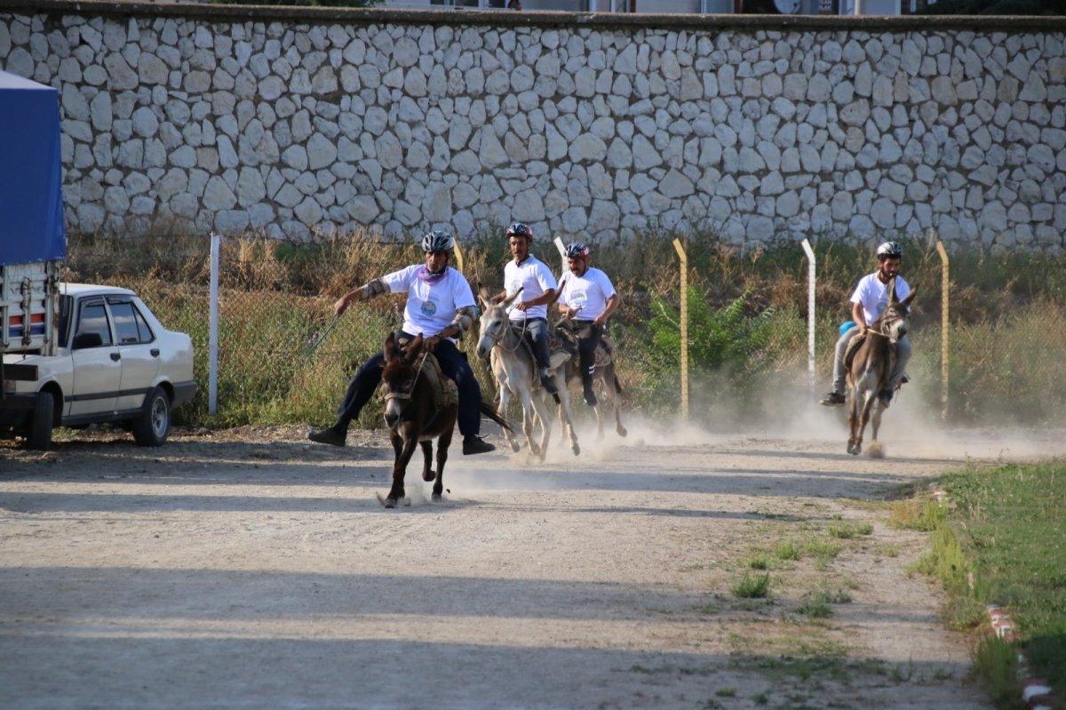 Akşehir'de en hızlı ve en güzel gözlü eşek yarışları yapıldı