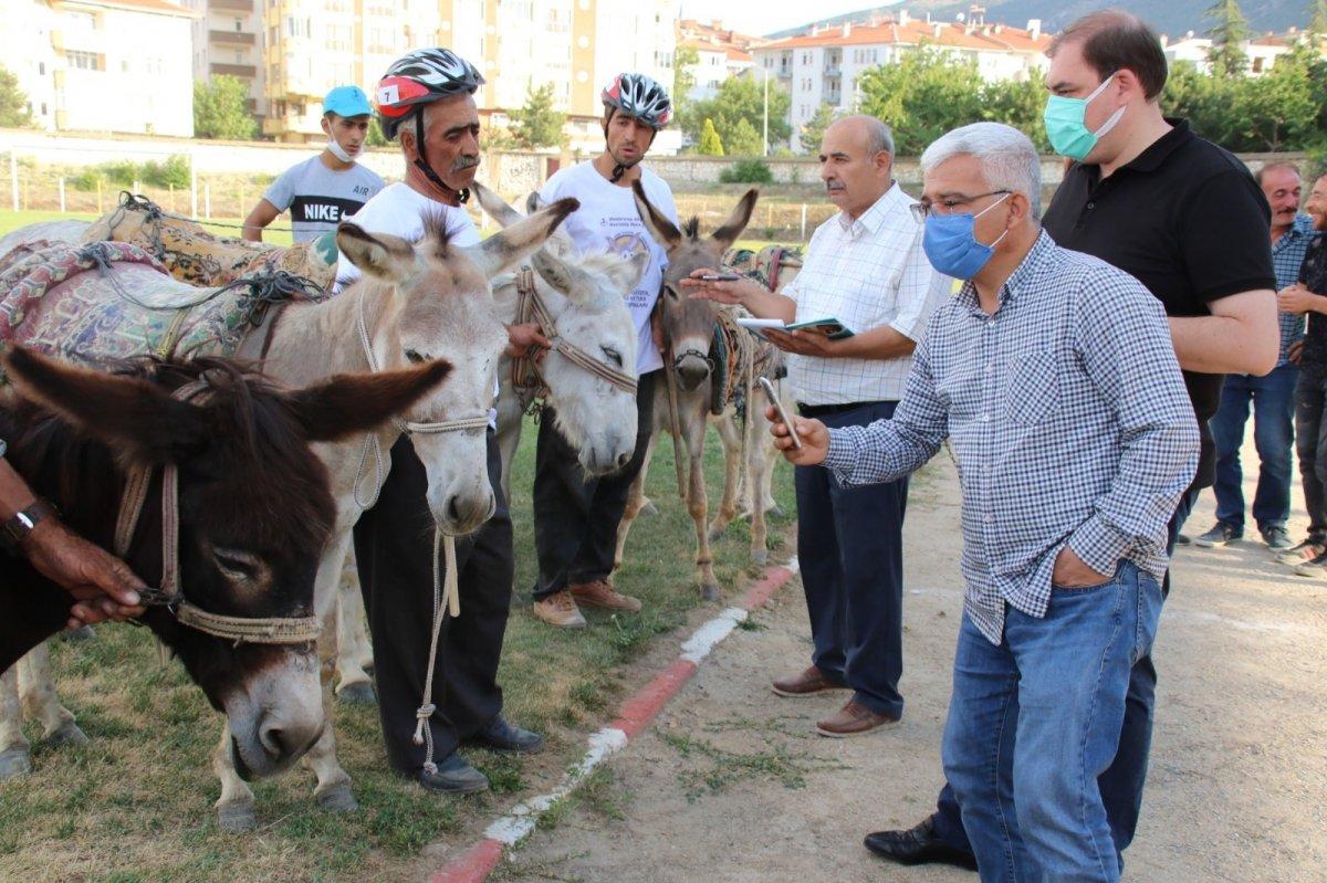 Akşehir'de en hızlı ve en güzel gözlü eşek yarışları yapıldı