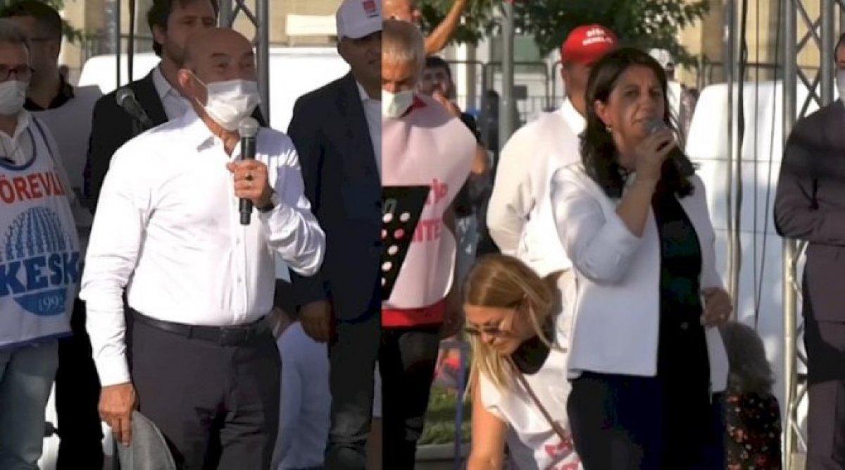 HDP'nin İzmir mitingine CHP İl Başkanlığı tam kadro katıldı