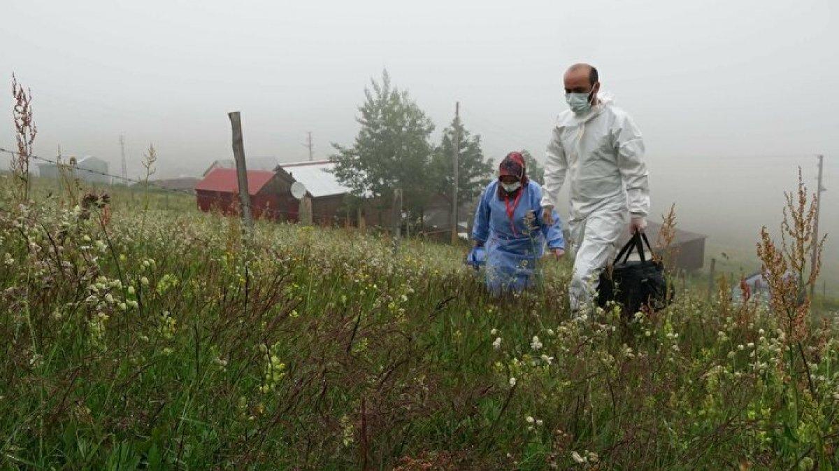 Karadeniz'de aşı mesaisi: Sağlık çalışanları 1800 metreye çıktı