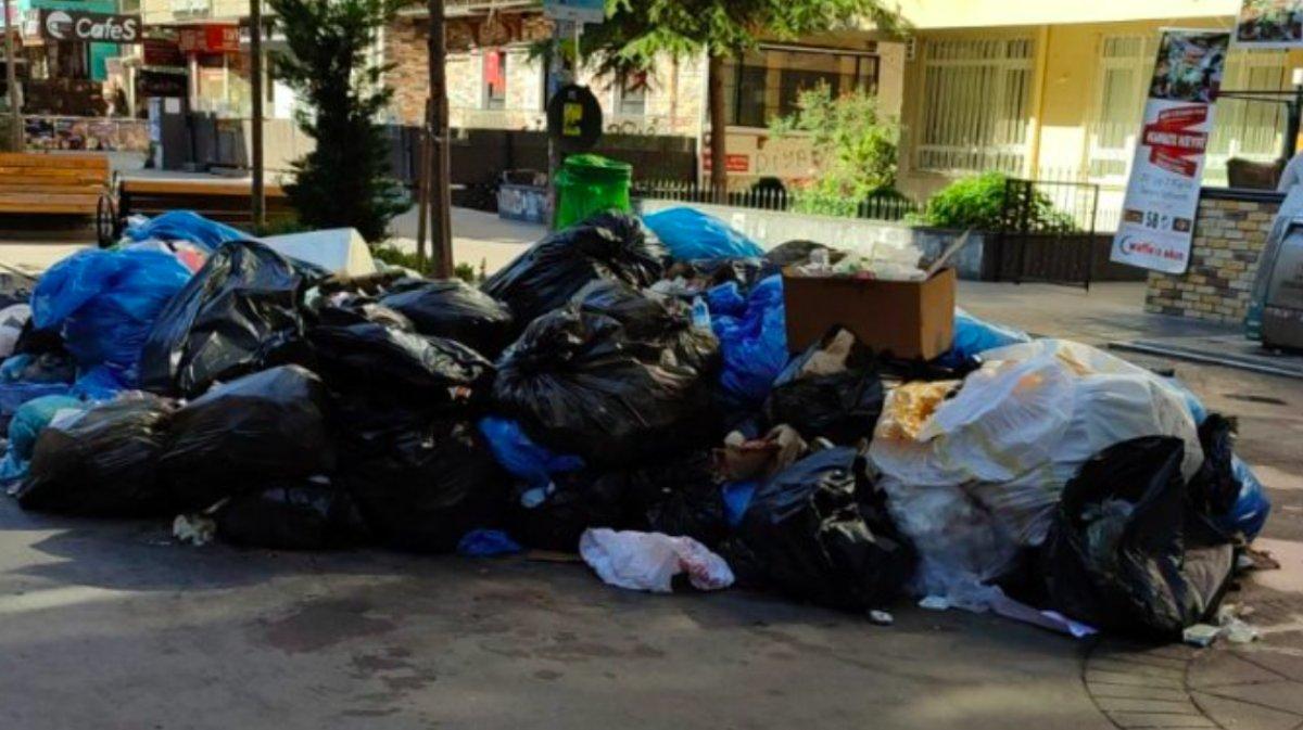 Çankaya'da sokaklar çöp yığınlarıyla doldu