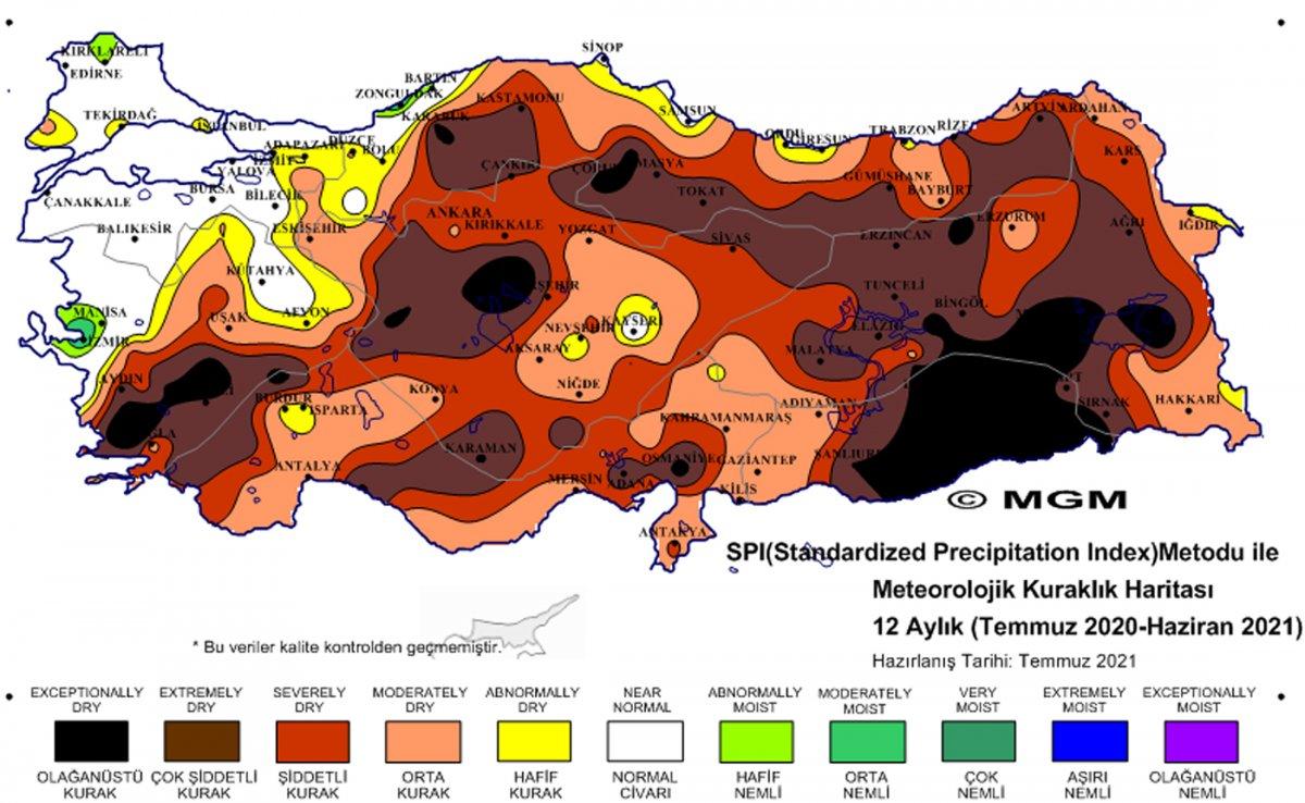 Türkiye’de olağanüstü kurak bölge sayısı arttı