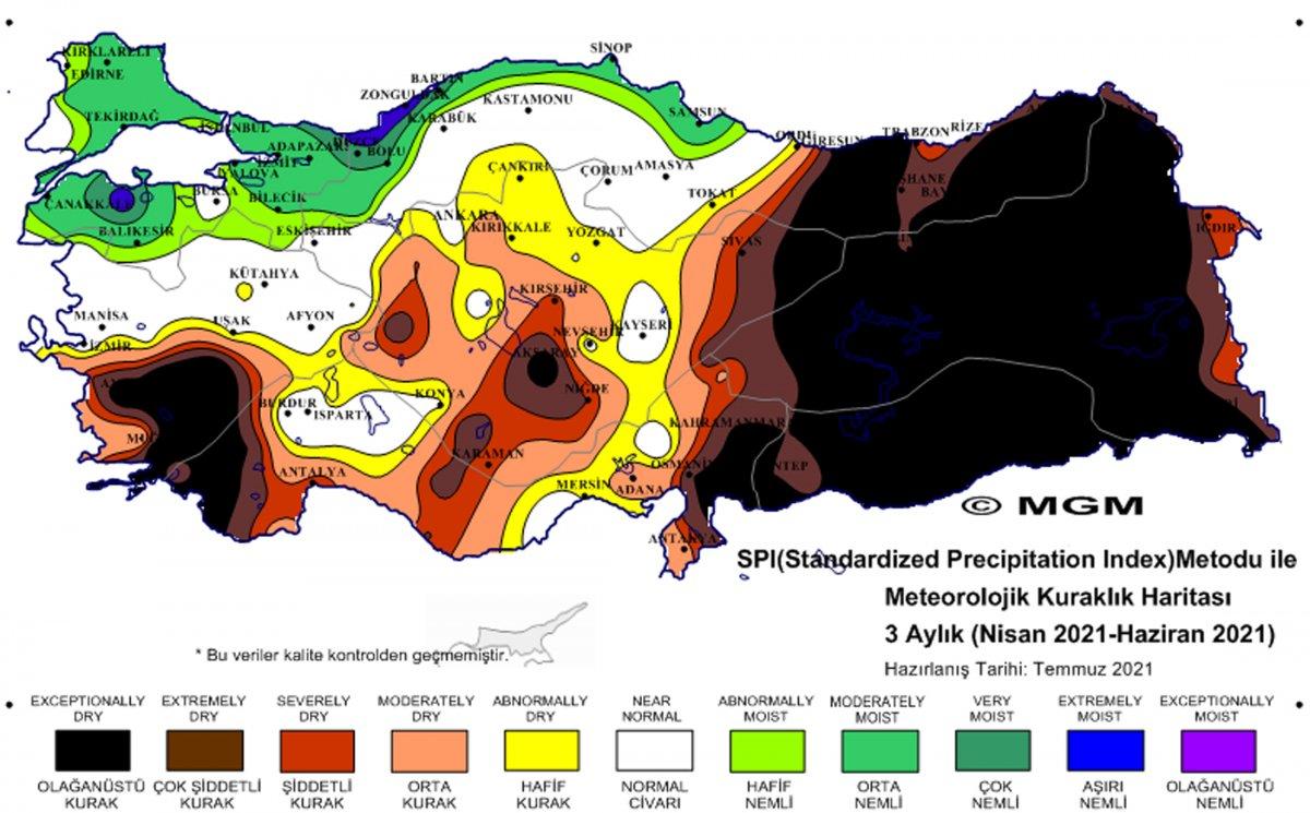 Türkiye’de olağanüstü kurak bölge sayısı arttı