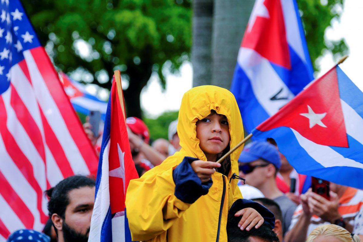 ABD'de Küba için gösteri