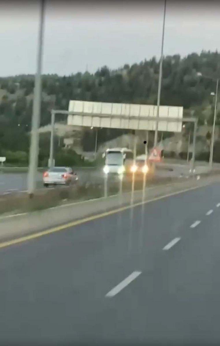 Ankara’da ters yöne giden sürücü