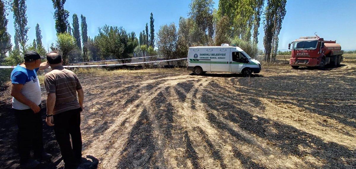 Afyonkarahisar’da tarlasındaki yangını söndürmek isterken öldü