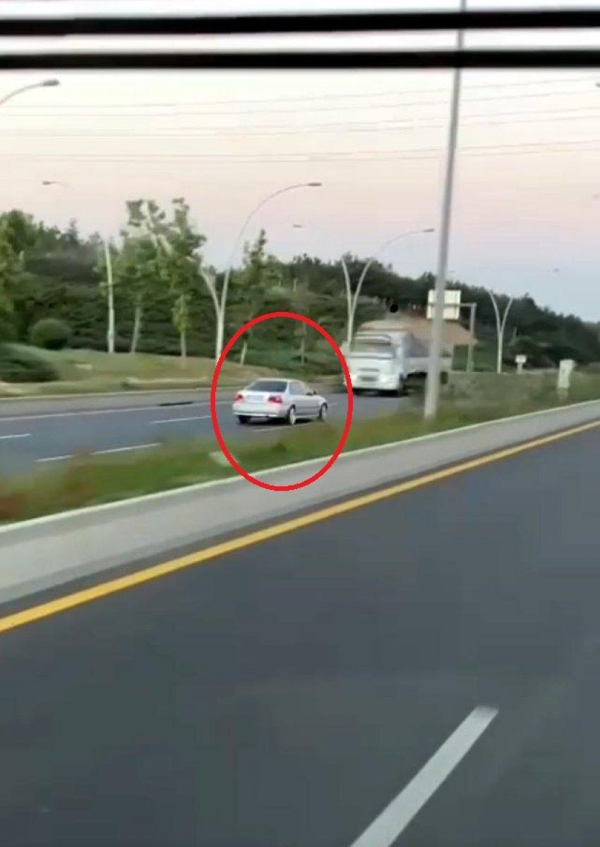 Ankara’da ters yöne giden sürücü