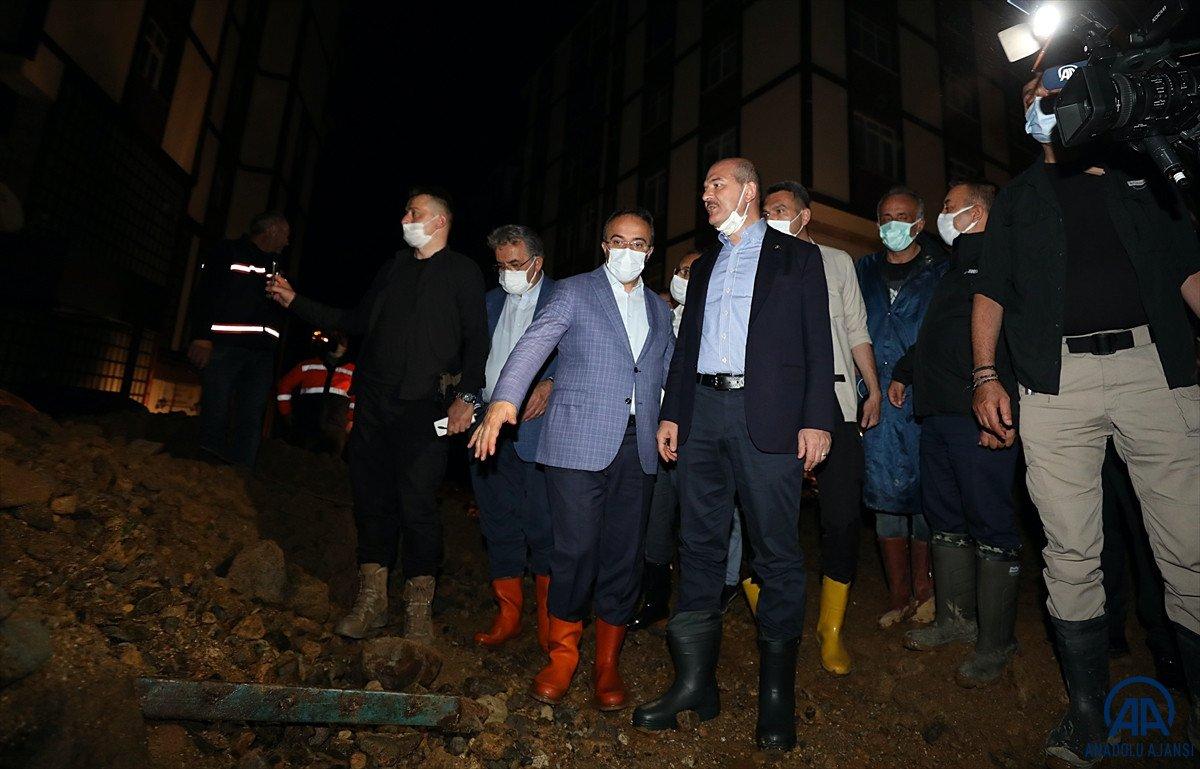 Cumhurbaşkanı Erdoğan'ın talimatıyla 3 bakan Rize'ye gitti