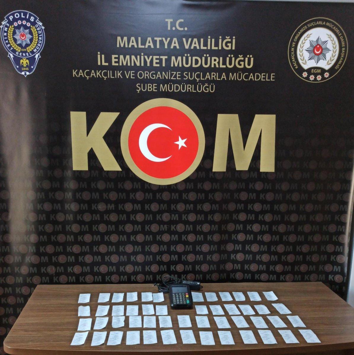 Malatya'da kaçak sigaralara el konuldu