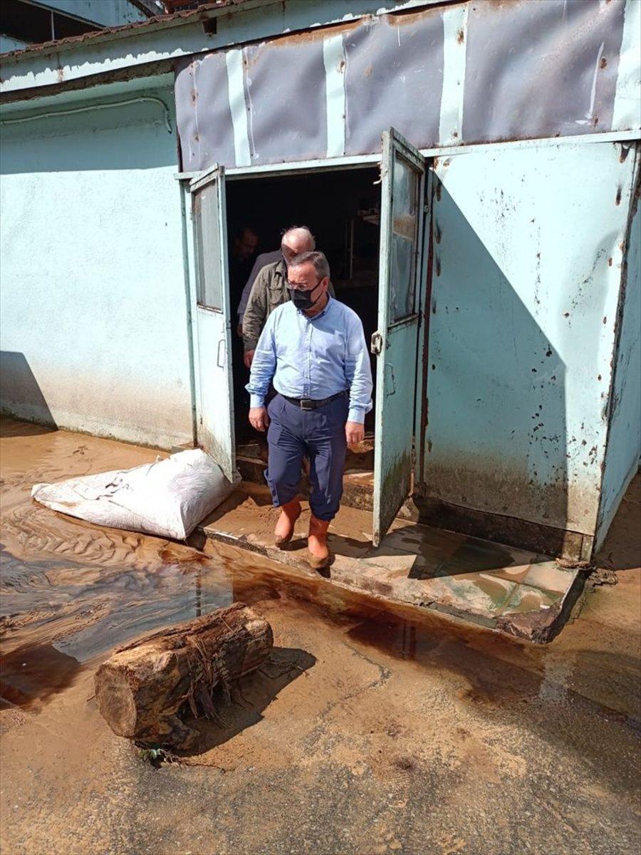 Rize'deki heyelandan çay fabrikaları hasar aldı