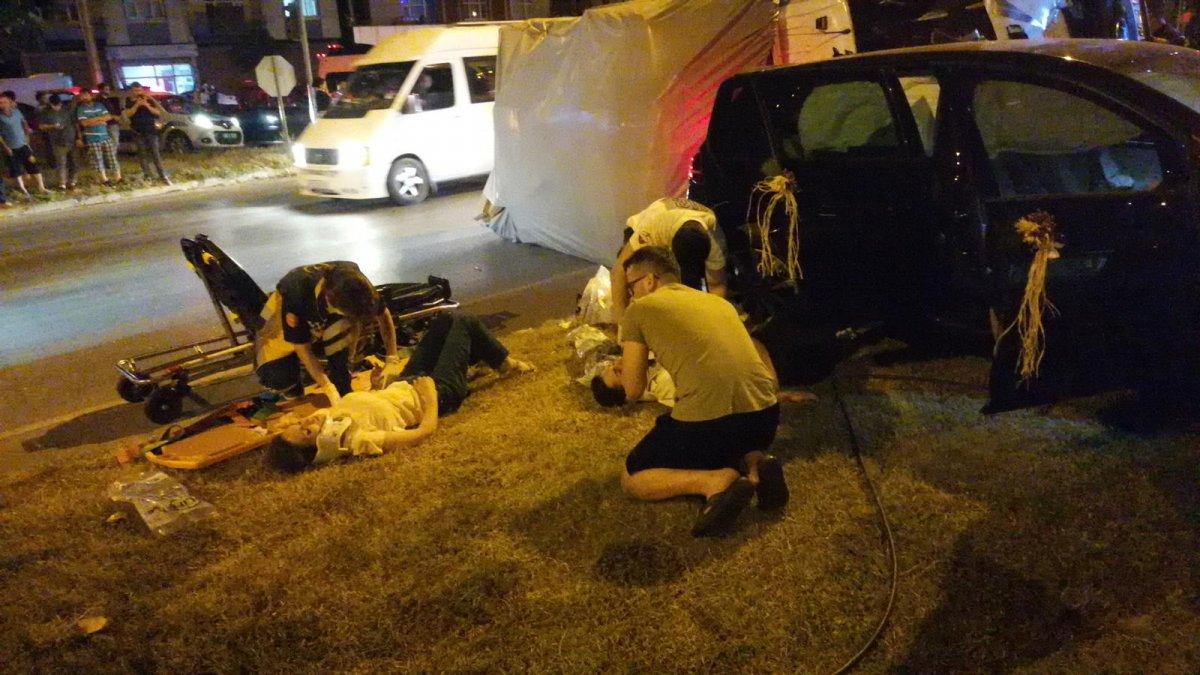 Samsun'da düğün dönüşü kaza