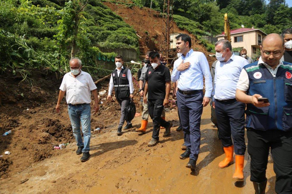 Murat Kurum: Rize'de, 24 ağır hasarlı bina tespit ettik