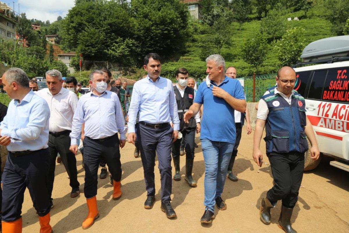 Murat Kurum: Rize'de, 24 ağır hasarlı bina tespit ettik