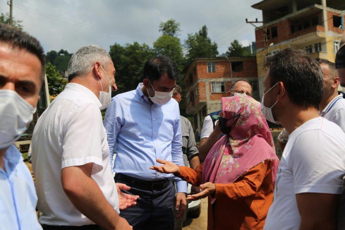Murat Kurum: Rize'de, 24 ağır hasarlı bina tespit ettik
