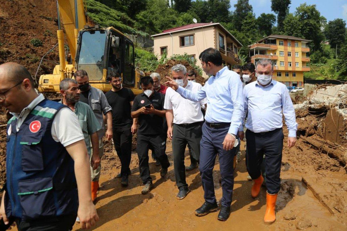 Murat Kurum: Rize'de, 24 ağır hasarlı bina tespit ettik
