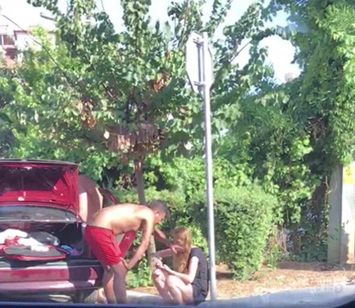 Muğla’da yeni evli çiftin sokak ortasındaki kavgası