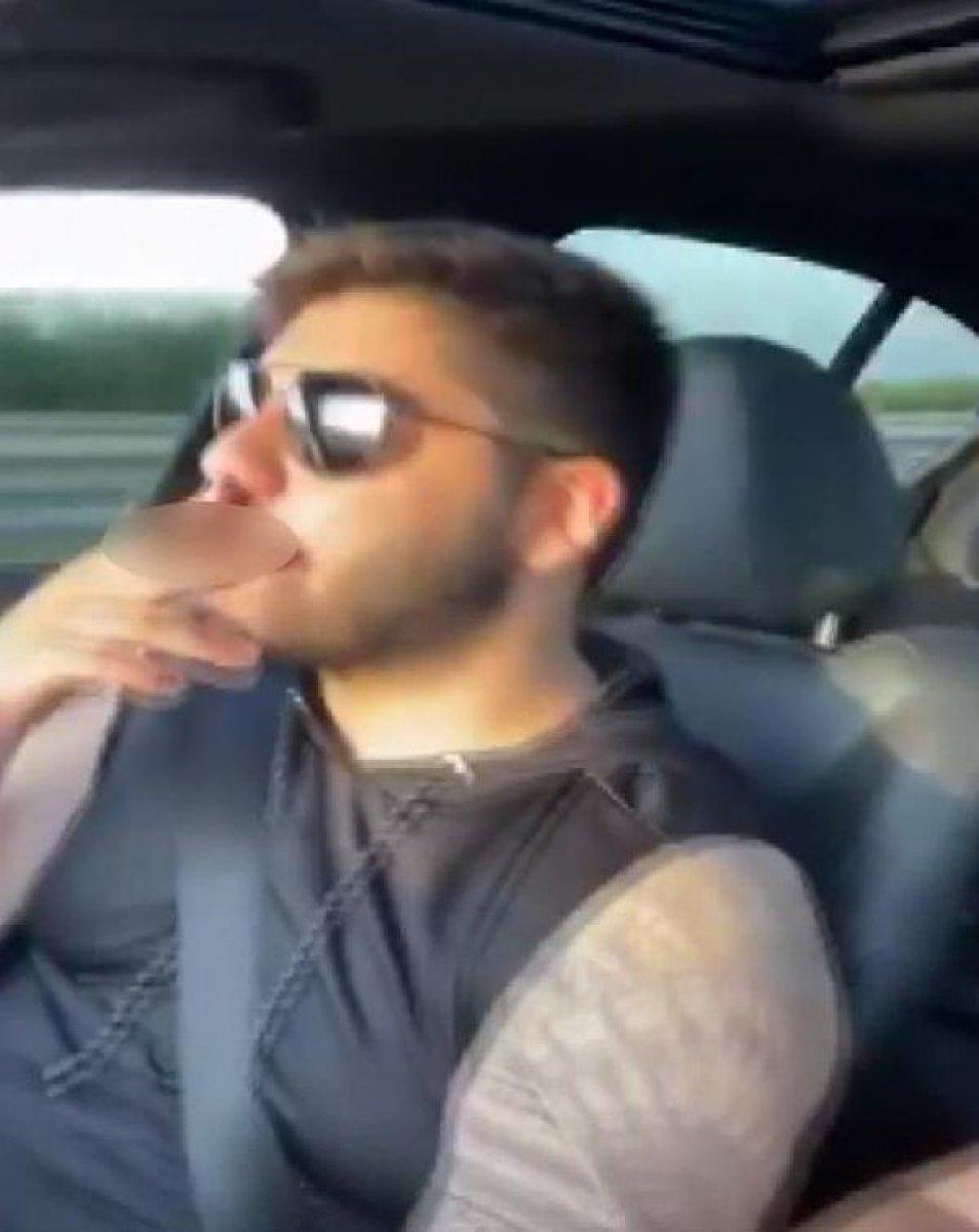 Burakcan Övüç, araba kullanırken alkol aldığı anları paylaştı