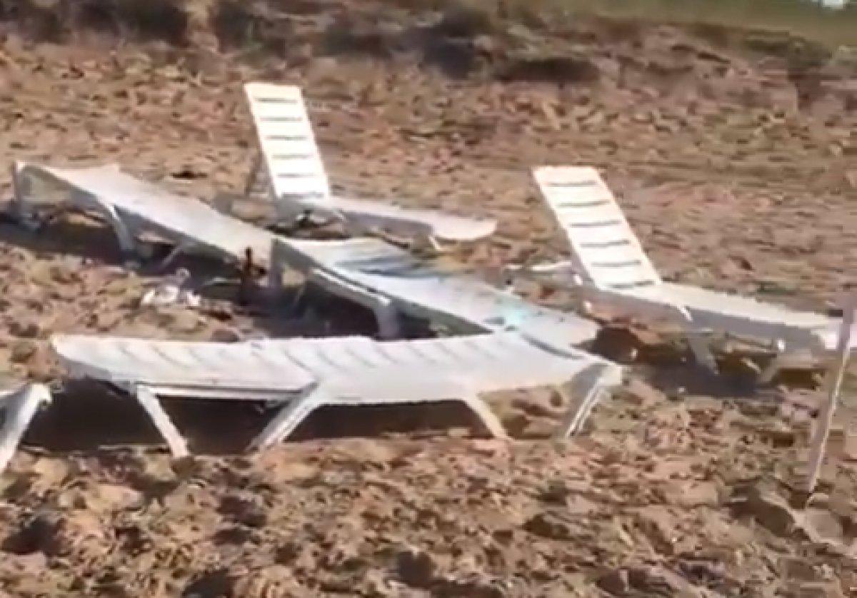 Bozcaada'daki plaj, parti sonrasında çöplüğe döndü