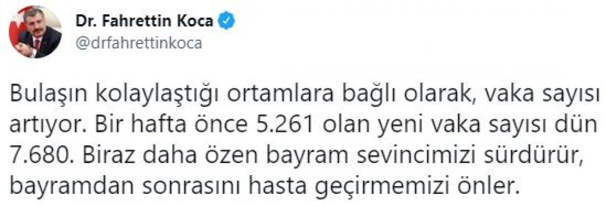 Fahrettin Koca: Biraz daha özen, bayram sevincimizi sürdürür