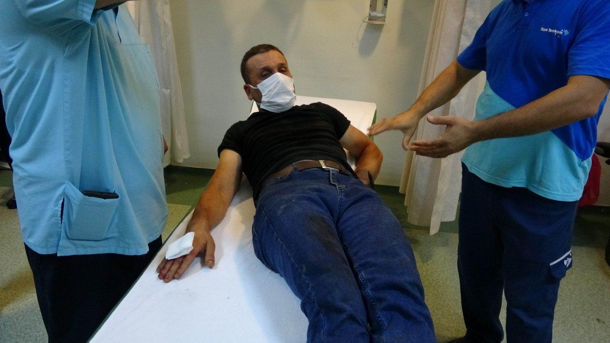 Acemi kasaplar, soluğu hastanede aldı