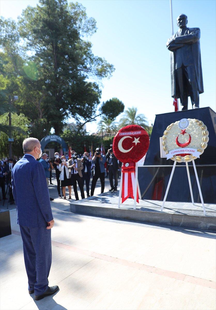 Cumhurbaşkanı Erdoğan, Kıbrıs'ta düzenlenen törene katıldı