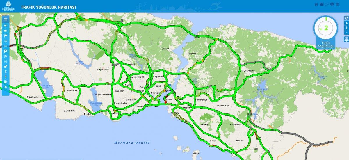 İstanbul trafiğinde bayram rahatlaması